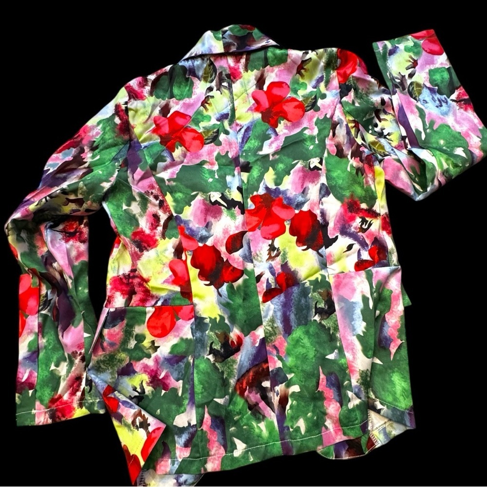 Floral Multicolor Women's Blazer - Picture 4 of 10